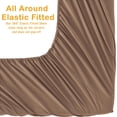 thumbnail image 3 of Elegant Comfort 1500 Series Wrinkle & Fade Resistant Ultra Soft 4-Piece Bed Sheet Set with Deep Pockets, Full Taupe, 3 of 4