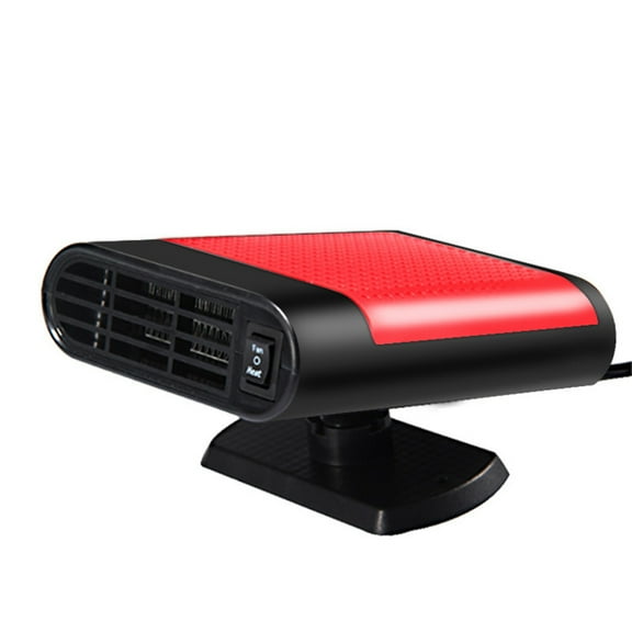 golytefs 12/24V Auto Windshield Defroster 360 Rotating Car Anti-fog Heater (Red)