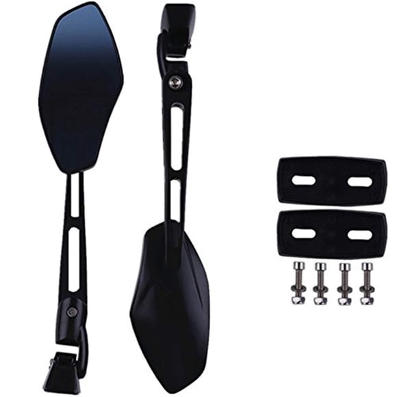 Espejos de moto XYZCTEM negro brillante para Yamaha Suzuki Honda Kawasaki