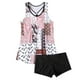 thumbnail image 3 of Traje de baño de dos piezas para mujer, trajes de baño para mujer, traje de baño de dos piezas con espalda de tirantes y estampado conservador para mujer, vestido de baño para mujer, 3 of 3