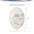 thumbnail image 4 of ESPEJO OVALADO CON MARCO DE ALUMINIO COLOR DORADO DE 60X80CM MARCA GRAVITA, 4 of 7