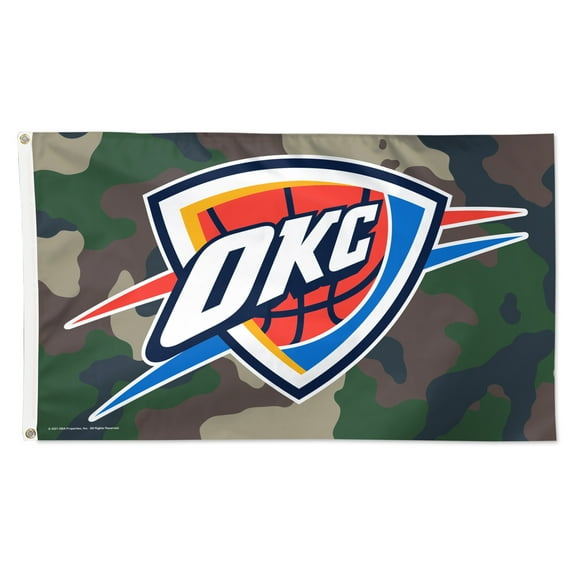 WinCraft Oklahoma City Thunder 3' x 5' Single-Sided Deluxe Camo Flag