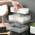 thumbnail image 3 of Drawer Organizer Tray, Plastic Divided Bins for Office and Home Storage, Stackable Design with Detachable Partition, 3 of 7