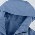 thumbnail image 6 of Fall Outerwear for Women New Rain Jacket for Women Loose Waterproof Lightweight Raincoat Hiking Windbreaker Outerwear with Hood Trench Coat Navy S, 6 of 8