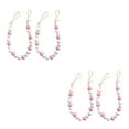 thumbnail image 1 of mmirethe Ensemble Tendance de 2 Tiebacks de Rideaux de Perles de Bois d'Inspiration Boho Rideal Holdbacks Pink 52cm 2Set, 1 of 6