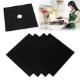 thumbnail image 4 of 4 Pcs Square Foil Gas Hob Protector Liner Reusable Easy Clean Protection Pad, 4 of 7