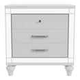 thumbnail image 6 of FOA Xulu 6pc White Wood Bedroom Set-King+2 Nightstands+Chest+Dresser+Mirror, 6 of 19