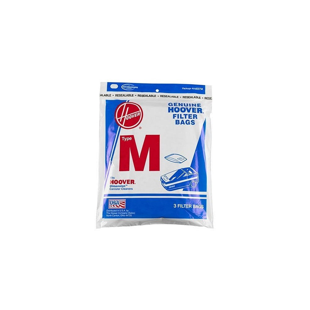 9 Hoover Type M 4010037M HO-4010037M Canister Vacuum Cleaner Bags Dimension 
