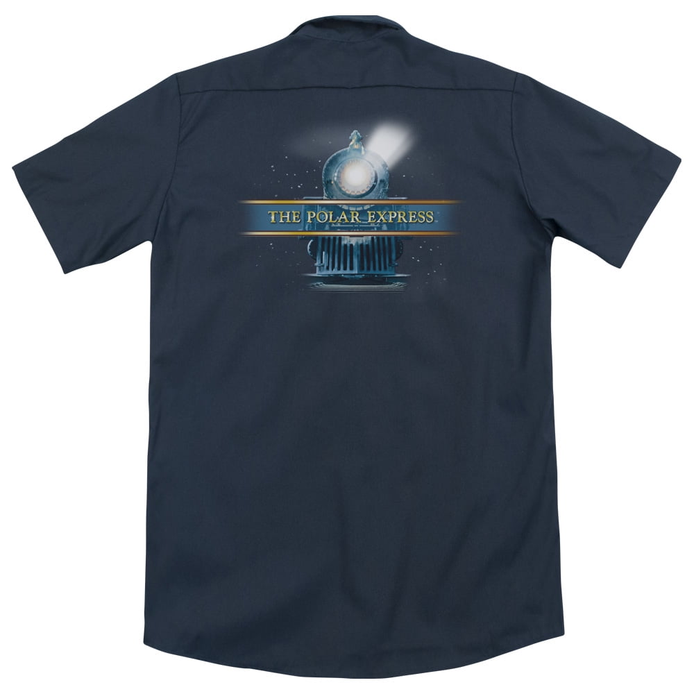 Polar Express - Polar Express Train Logo (Back Print) Mens Work Shirt