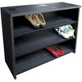 thumbnail image 1 of Sawdust City Wooden Shoe Rack- Black, 1 of 1