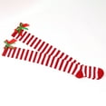 thumbnail image 5 of NMMUED Christmas Socks for Women Holiday Stockings for Women Over the Knee Socks Candy Cane Socks Long Striped Socks Christmas Striped Socks Leg Warmers E One Size, 5 of 7
