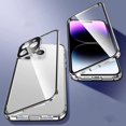 thumbnail image 3 of NEW 360° Protection revent the peep For iPhone 15 Pro max phone Case. Magnetic Adsorption Glass iPhon 12 11 13 Mini cover bag, 3 of 5