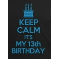 thumbnail image 4 of Old Glory Youth Keep Calm 13th Birthday Boy Short Sleeve Graphic T Shirt, 4 of 6