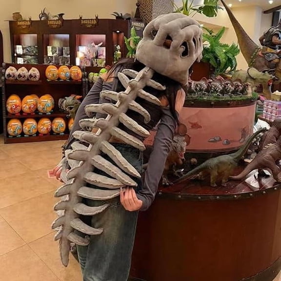 Spiny Dragon Plush Dinosaur Clothing, Fun Dinosaur Skeleton Plush Clothing with Spine, Suitable for Party Wearing