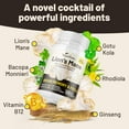 thumbnail image 2 of Lions Mane Supplement Capsules - Nootropic Brain Support Supplement, Lions Mane Extract - 120 Vegan Bacopa Monnieri, Gotu Kola, Ginseng Capsules - Focus Memory Support, 2 of 4