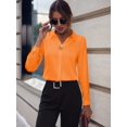 thumbnail image 3 of Chic Haut à Col Rabattu Élégant pour Femmes Chemise Ajustée Manches Longues Parfait pour le Printemps/automne, 3 of 19