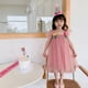thumbnail image 2 of Hermoso vestido de niña de malla de flores tridimensionales, vestido de verano con mangas voladoras, vestido de niña hinchado, falda de princesa, 2 of 6