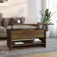 thumbnail image 1 of vidaXL Coffee Table Brown Oak 80x50x40 cm Engineered Wood, 1 of 5