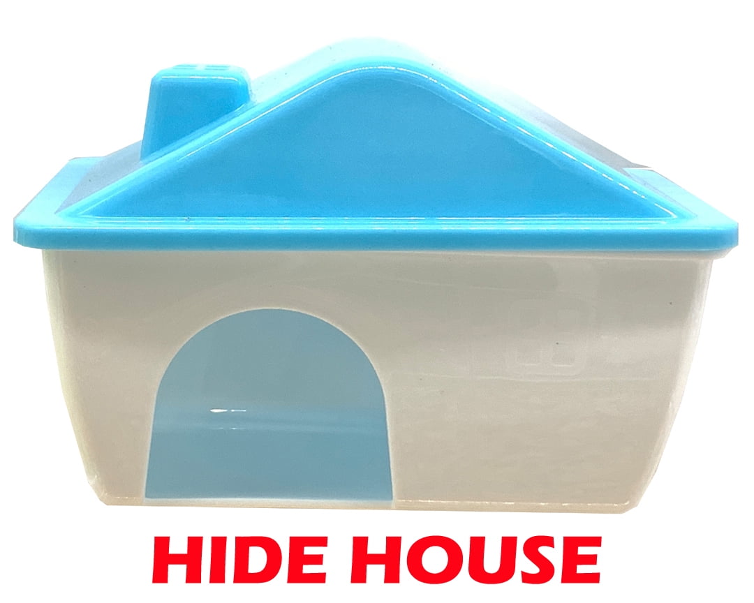 Acrylic Clear 2-Level Dwarf Hamster Palace Mouse Home Gerbil House Rat Habitat Cage Include Full Accessories With Running Wheel Water Bottle Hide House Food Bowl
