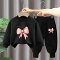 thumbnail image 2 of Fouhkni Toddler Baby Girl Clothes Fall Winter Outfits Cute Print Long Sleeve Sweatshirt Pant Outfits, 2 of 3