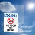 thumbnail image 6 of (2 Pack) No Food Or Drink Sign With Symbol OSHA Notice Sign 18 Inch X 24 Inch Vinyl Label Decal Sticker Weather Resistant, UV Protected for Workplace, Business, and Construction Site,, 6 of 7