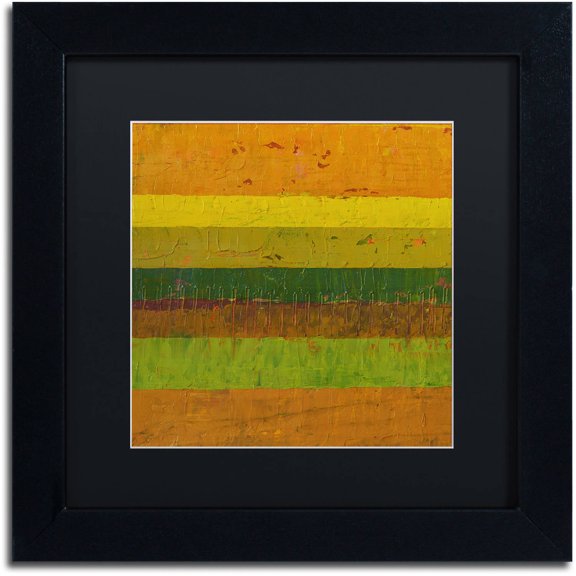 Trademark Fine Art "Purple Line" Canvas Art by Michelle Calkins, Black Matte, Black Frame