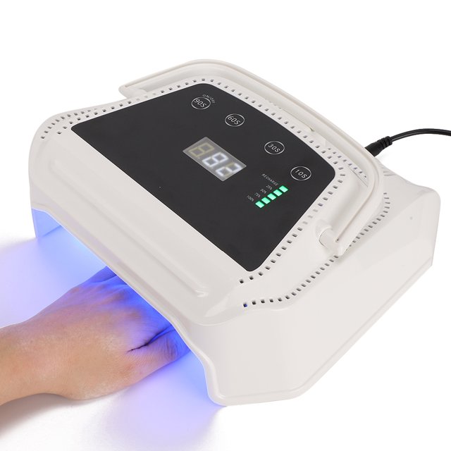 72W Nail Dryer Lamp, /LED Nail Gel Curing Light Rechargeable LED Digital Display Nail Polish Nail Gel Drying Light With Intelligent 10s, 30s, 60s, 90s Timing Function