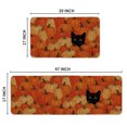 thumbnail image 5 of Sm:)e Pumpkin Cat Linen Fall Kitchen Rugs and Mats, 17x29Inch and 17x47 Inch, Non Slip Mat for Porch Patio Hallway, 5 of 6