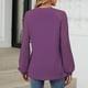 thumbnail image 5 of Camiseta sin mangas para mujer,Camiseta de manga larga para mujer, cuello redondo, informal, 100 % poliéster, color liso, ideal para uso diario y en casa, sopatenor, 5 of 7