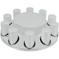 thumbnail image 7 of SHZAITOR Chrome Hubcap Kit 2 Front 4 Rear 33mm Flat Nuts Replacement for 10-Hole 11 1/4 Bolt Circle for 20 22-1/2 and 24-1/2 Wheels, 7 of 7