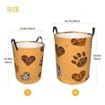 thumbnail image 3 of ZICANCN Laundry Basket Organizer, Leopard Print Heart Dog Paw Collapsible Hamper for Bathroom Bedroom Laundry Room, Small Size, 3 of 7