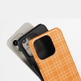thumbnail image 4 of Plaid Pattern For All iPhone Series Protective Phone Case Geometric Orange, 4 of 7