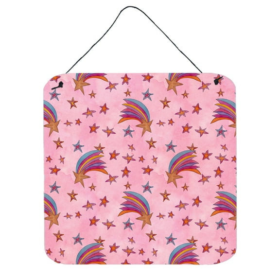 Watercolor Shooting Stars on Pink Wall or Door Hanging Prints