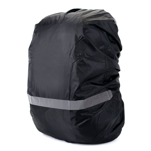 Funda para lluvia para mochila con tira reflectante, funda para mochila ultraligera impermeable, bolsa de almacenamiento, correa antideslizante con hebilla cruzada, para senderismo
