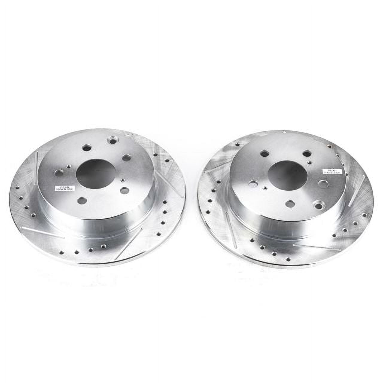 Power Stop Rear Pair of Drilled and Slotted Brake Rotors JBR1363XPR Fits 2009 Pontiac Vibe