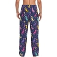 thumbnail image 3 of Xecao Colorful Dinosaur Men's Straight Lounge Pajama Pants: The Ultimate in Comfortable Sleepwear, 3 of 9
