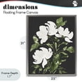 thumbnail image 4 of Stupell Industries Transitional White Over Black Floral Gray Floating Frame Canvas Art, 25 x 31, by Lucille Price, 4 of 8