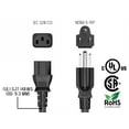 thumbnail image 6 of Cable Leader 10 ft 14 AWG Universal Power Cord IEC320 C13 to NEMA 5-15P, 6 of 6