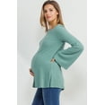 thumbnail image 2 of Bell Sleeve Round Neck Maternity Knit Top, 2 of 3