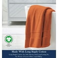 thumbnail image 4 of Delara Organic Cotton Bath Sheet 36"x70" 650 GSM Plush Soft Absorbent Quick-Dry Towel, GOTS & OEKO-TEX Certified, Burnt Caramel, 4 of 8