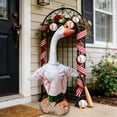 thumbnail image 2 of Porch Goose Outfit, Ball Game Print Costume Fits 23" Cement Goose Statue, Lawn Geese Clothes for Outdoor Patio Yard Garden Decor (Baseball), 2 of 6