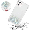 thumbnail image 5 of Compatible with iPhone 12 Mini Case Glitter Liquid Cute Clear Phone Case Floating Quicksand Shockproof Protective Bumper Silicone Soft TPU Case for iPhone 12 Mini 5.4 Inch Love Sliver YB, 5 of 6