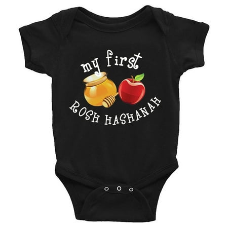 

My First Rosh Hashanah Newborn Baby Bodysuits Jewish Infant Toddler Jumpsuits Unisex Short Sleeve Clothes Hanukkah Party Gifts