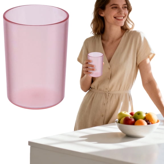 1Pc Cup Coffee Cup Plastic For Kitchen Office Pink