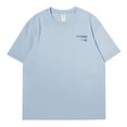 thumbnail image 1 of VBARHMQRT Junior H Shirt Men Décontracté Doux et Confortable Petit T-Shirt en Coton Imprimé avec Col Rond et Manches Courtes Bleu Clair, 1 of 3