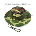 thumbnail image 5 of Outdoor Wide Brim Sun Protect Hat, Double Layer Classic US Combat Army Style Bush Jungle Sun Cap for Fishing Hunting Camping Camouflage, 5 of 7