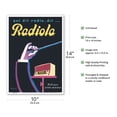 thumbnail image 2 of Who Says Radio, Says Radiola (Qui Dit Radio, Dit Radiola) - Stereo Music - Vintage French Advertising Poster by Bernard Villemot c.1959 - Master Art Print 10in x 14in, 2 of 4