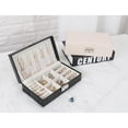 thumbnail image 2 of Caja De Joyería perfecl Organizador Portátil De material cuero con Cerradura Para Mujeres Niñas Negro, 2 of 8