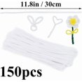 thumbnail image 2 of 150 Pieces White Pipe Cleaners, Pipe Cleaners Chenille Stem, Craft Pipe Cleaners, Art Pipe Cleaners, Pipe Cleaners Bulk for Creative Home Arts and Cra, 2 of 4
