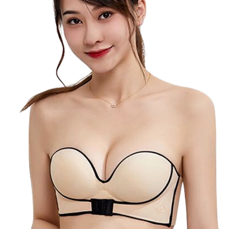 MLDFS Wing Shape Front Buckle Bra Self-Adhesive Invisible Strapless Padded Breast Lift